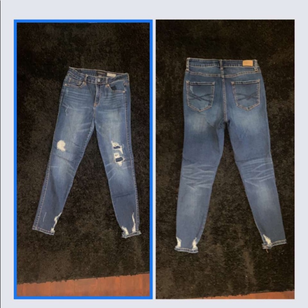 Aeropostale Patched Ripped Skinny Jeans